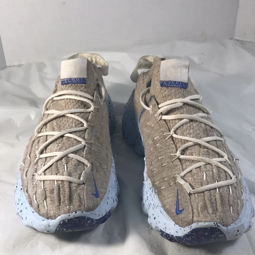 Nike Space Hippie 04 Mens Slip On and Lace Sneakers in Sand and Astronomy Blue
